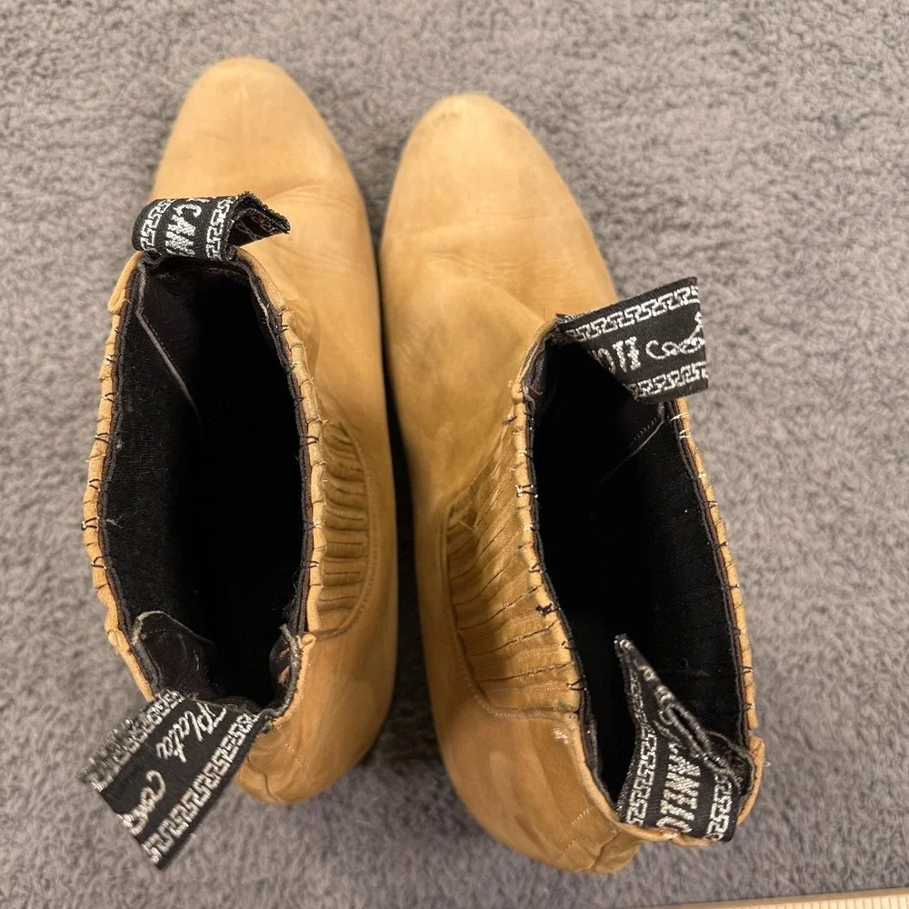 El Canelo Boots Mens Size 9 Tan Suede‎ Chelsea Roper Ankle Nobuck Leather Charro